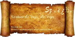 Szeberényi Áron névjegykártya