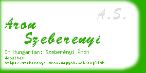 aron szeberenyi business card